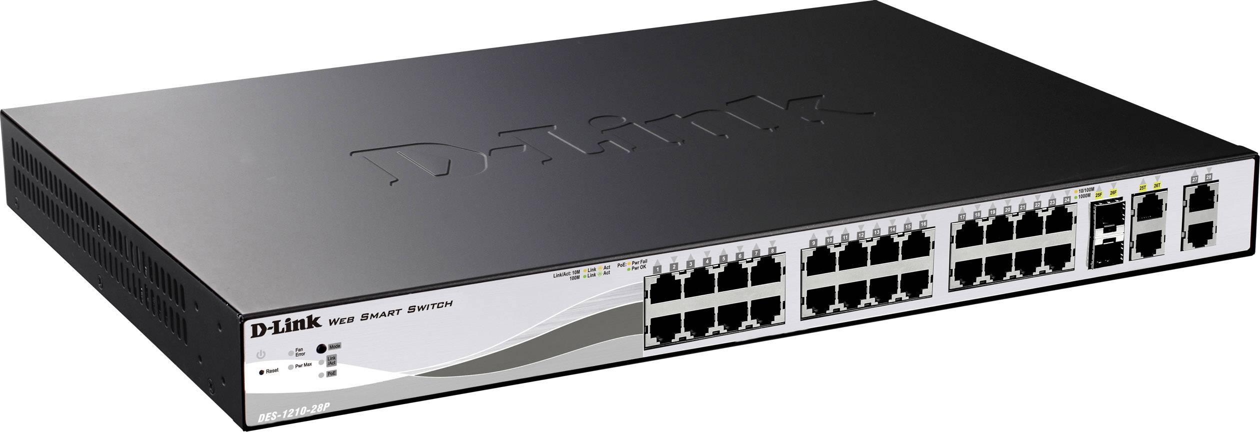 D-Link DES-1210-28P DES-1210-28P 19 Zoll Netzwerk-Switch 26 + 2 Port 100 MBit/s PoE-Funktion-1