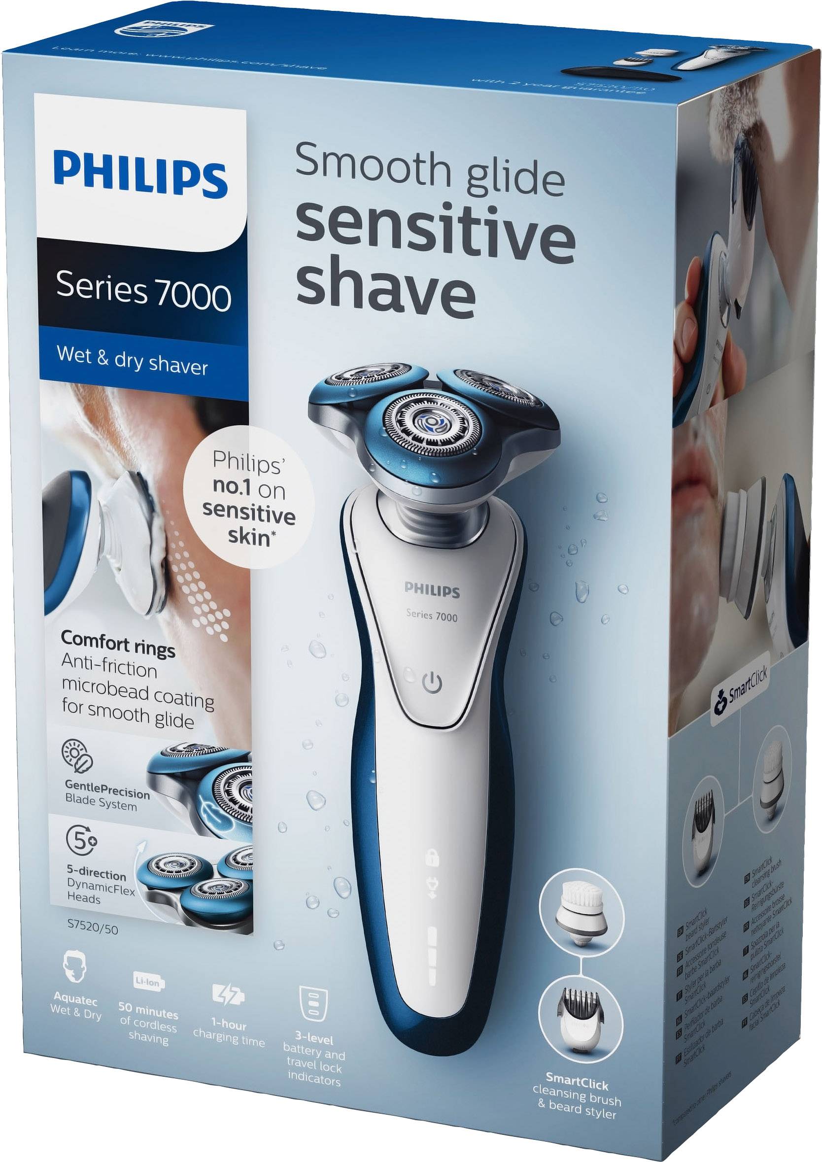Philips S7520/50 AquaTec Wet & Dry Nass- und Trockenrasierer-14