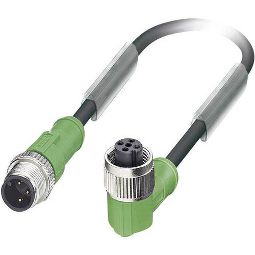 Phoenix Contact 1681570 Sensor-/Aktor-Steckverbinder, konfektioniert M12 Stecker, gerade, Buchse, gewinkelt 3.00 m Polza...