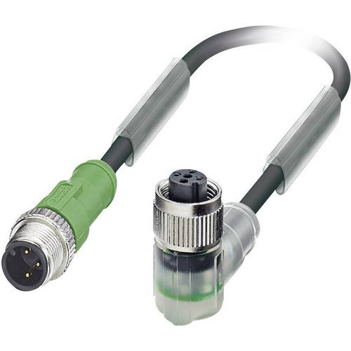 Thumbnail - Phoenix Contact 1694554 Sensor-/Aktor-Steckverbinder, konfektioniert M12 Stecker, gerade, Buchse, gewinkelt 30.00 cm Pol...