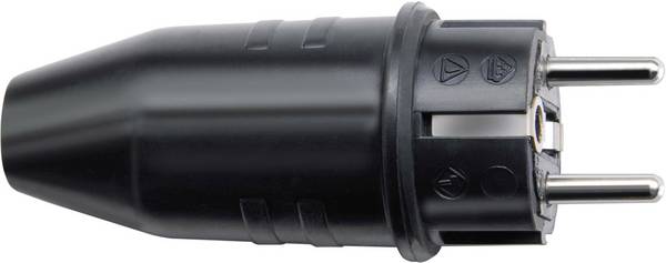 Brennenstuhl 1082040 Schutzkontaktstecker Gummi 230 V Schwarz IP44