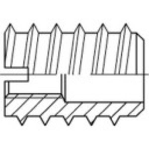 TOOLCRAFT 144020 Einschraubmutter M4 8 mm Stahl 100 St.