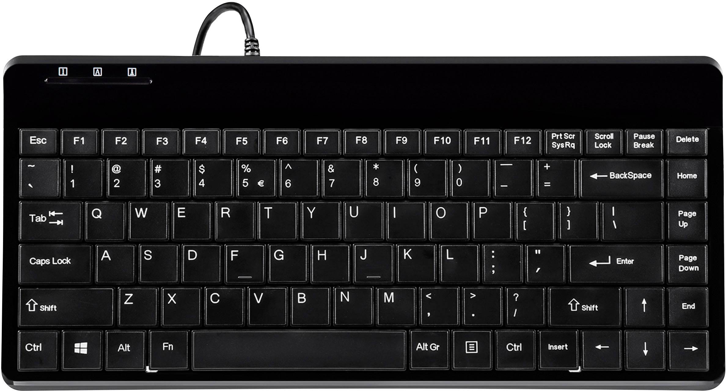 Perixx PERIBOARD-117 USB Tastatur Mit Großen Buchstaben - QWERTZ Layout Schwarz