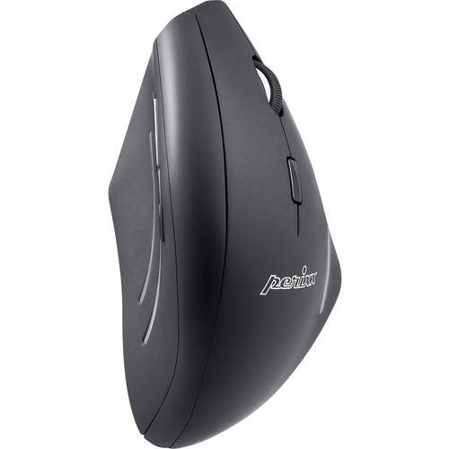 Perixx Perimice-608 Ergonomische Maus Funk Optisch Schwarz 6 Tasten 1600 dpi Ergonomisch, Integriertes Scrollrad