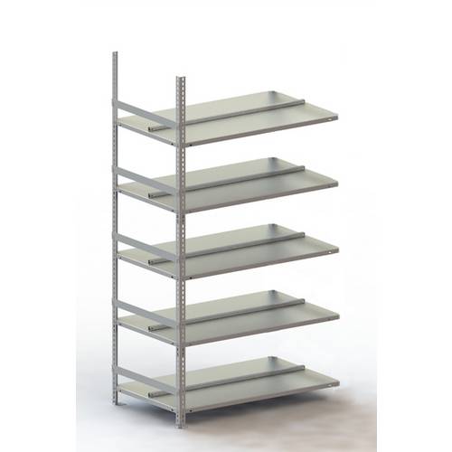 META Regalbau 65881 Aktenregal-Anbaumodul (B x H x T) 1002 x 1850 x 604 mm Stahl verzinkt Verzinkt Metallboden