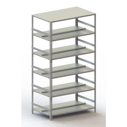 META Regalbau 59582 Aktenregal-Grundmodul (B x H x T) 1004 x 1850 x 604 mm Stahl verzinkt Verzinkt Metallboden
