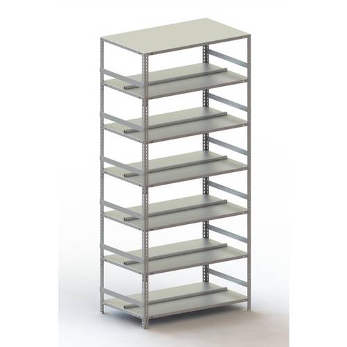 META Regalbau 59584 Aktenregal-Grundmodul (B x H x T) 1004 x 2200 x 604 mm Stahl verzinkt Verzinkt Metallboden