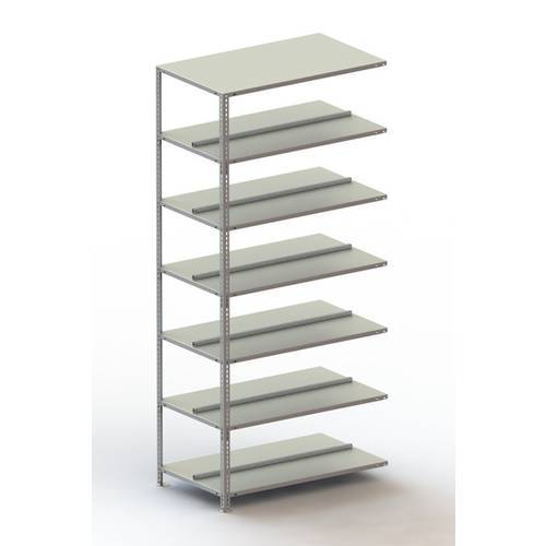 META Regalbau 59585 Aktenregal-Anbaumodul (B x H x T) 1002 x 2200 x 604 mm Stahl verzinkt Verzinkt Metallboden