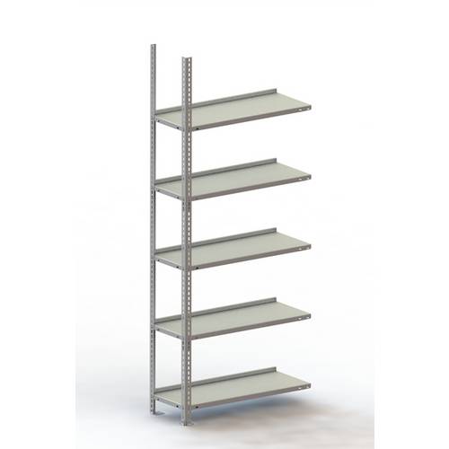 META Regalbau 74633 Aktenregal-Anbaumodul (B x H x T) 752 x 1850 x 300 mm Stahl verzinkt Verzinkt Metallboden