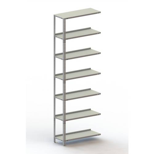 META Regalbau 74635 Aktenregal-Anbaumodul (B x H x T) 752 x 2200 x 300 mm Stahl verzinkt Verzinkt Metallboden