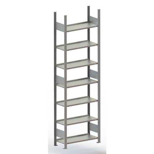 META Regalbau 178467 Aktenregal-Grundmodul (B x H x T) 806 x 2200 x 336 mm Stahl verzinkt Verzinkt Metallboden
