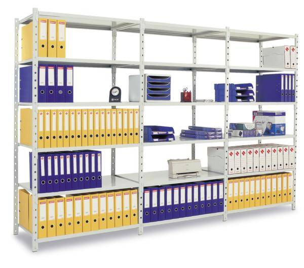 Manorga SA ZC22306NSTG Aktenregal-Anbaumodul (B x H x T) 1280 x 2000 x 300 mm Stahl pulverbeschichtet Lichtgrau Metallbo...