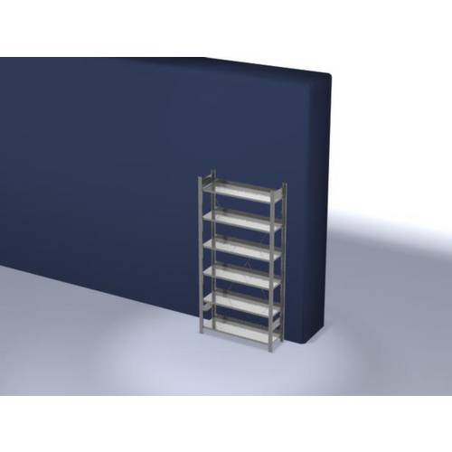 Thumbnail - Orion Regalsysteme HZG20310EX Aktenregal-Grundmodul (B x H x T) 1060 x 2000 x 335 mm Stahl verzinkt Verzinkt Metallboden