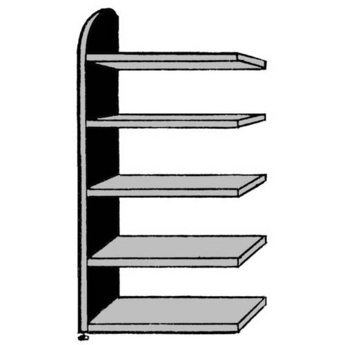 Kerkmann 9726 Aktenregal-Anbaumodul (B x H x T) 820 x 1900 x 325 mm Stahl, Holz lackiert, pulverbeschichtet Weiß Metallb...