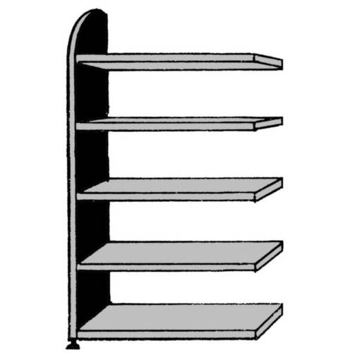 Thumbnail - Kerkmann 9707 Aktenregal-Anbaumodul (B x H x T) 1020 x 1900 x 325 mm Stahl, Holz lackiert, pulverbeschichtet Weiß Metall...