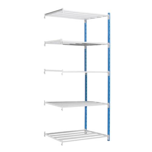 Manorga SA ZC21405NS Fachbodenregal-Anbaumodul 185 kg (B x H x T) 966 x 2000 x 436 mm Stahl pulverbeschichtet Himmelblau...