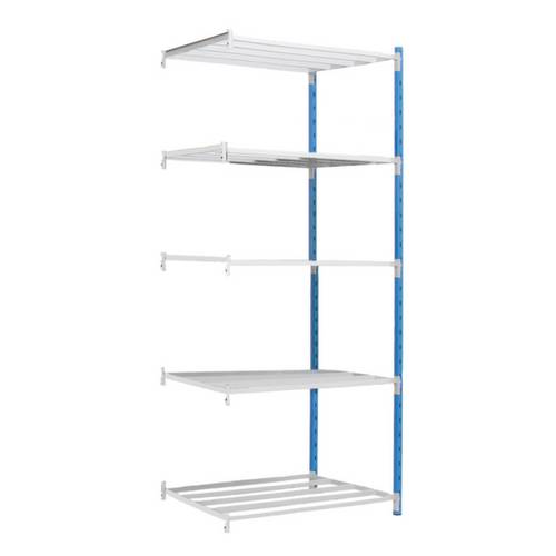 Manorga SA ZC21605NS Fachbodenregal-Anbaumodul 230 kg (B x H x T) 966 x 2000 x 636 mm Stahl pulverbeschichtet Himmelblau...