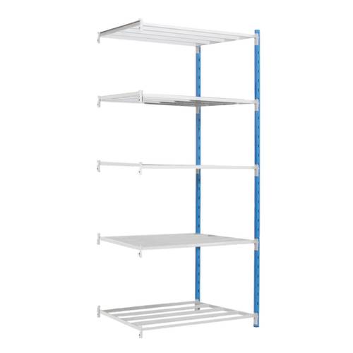 Manorga SA ZC22505NS Fachbodenregal-Anbaumodul 250 kg (B x H x T) 1216 x 2000 x 536 mm Stahl pulverbeschichtet Himmelbla...