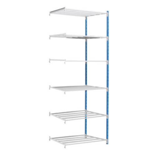 Manorga SA ZC251406NS Fachbodenregal-Anbaumodul 185 kg (B x H x T) 966 x 2500 x 436 mm Stahl pulverbeschichtet Himmelbla...
