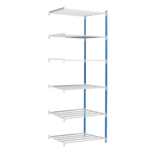 Manorga SA ZC251806NS Fachbodenregal-Anbaumodul 233 kg (B x H x T) 966 x 2500 x 836 mm Stahl pulverbeschichtet Himmelbla...