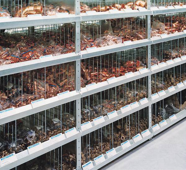 META Regalbau 1308 Fachbodenregal-Grundmodul 100 kg (B x H x T) 1056 x 2000 x 436 mm Stahl verzinkt Verzinkt Metallboden