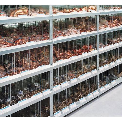 META Regalbau 67822 Fachbodenregal-Grundmodul 100 kg (B x H x T) 1056 x 2000 x 536 mm Stahl pulverbeschichtet Lichtgrau ...