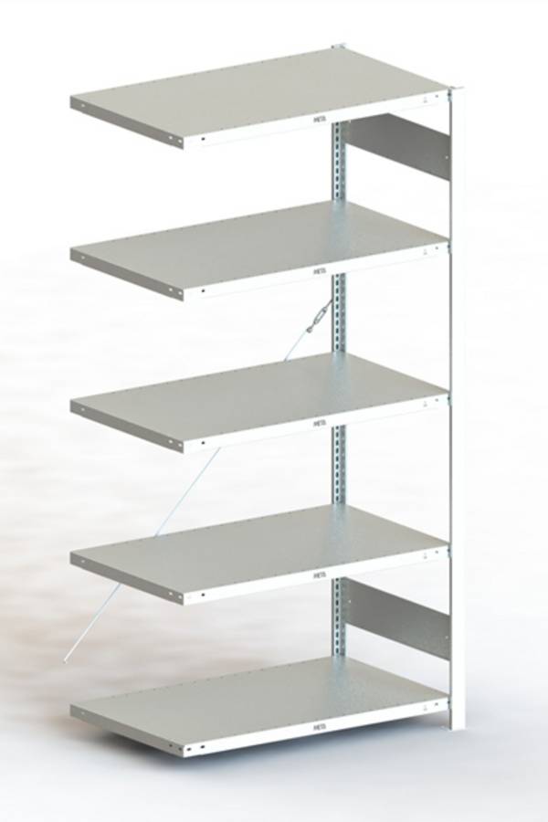 META Regalbau 95024 Fachbodenregal-Anbaumodul 150 kg (B x H x T) 1.006 x 2 x 63.6 m Stahl verzinkt Verzinkt Metallboden