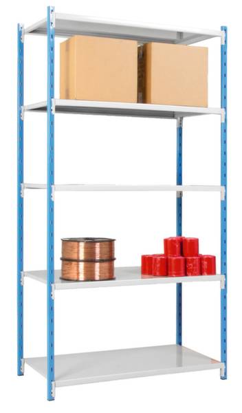 Manorga SA ZC22405NDTB Fachbodenregal-Grundmodul 110 kg (B x H x T) 1220 x 2000 x 410 mm Stahl pulverbeschichtet Himmelb...