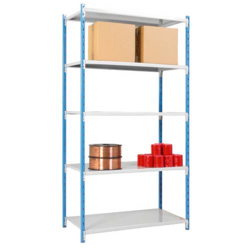 Manorga SA ZC22405NDTB Fachbodenregal-Grundmodul 110 kg (B x H x T) 1220 x 2000 x 410 mm Stahl pulverbeschichtet Himmelb...