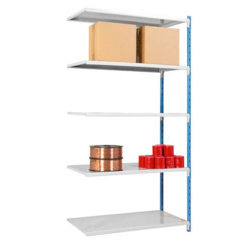 Manorga SA ZC22405NSTB Fachbodenregal-Anbaumodul 110 kg (B x H x T) 1230 x 2000 x 410 mm Stahl pulverbeschichtet Himmelb...