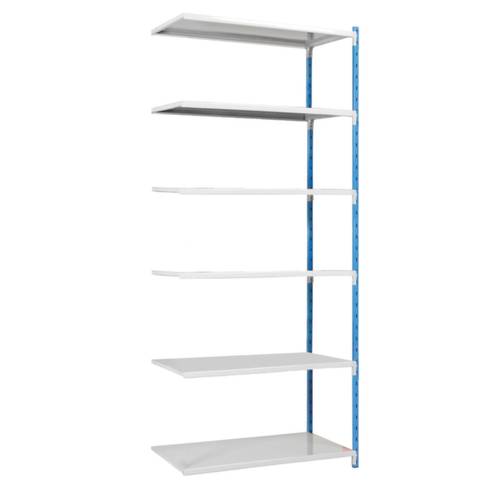 Manorga SA ZC252406NSTB Fachbodenregal-Anbaumodul 110 kg (B x H x T) 1230 x 2500 x 410 mm Stahl pulverbeschichtet Himmel...