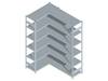 Orion Regalsysteme HZE25513AXL Fachboden-Eckregal (B x H x T) 1.36 x 2.5 x 53.5 m Stahl verzinkt Verzinkt Metallboden