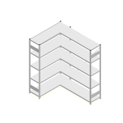 Orion Regalsysteme HKE20413AXL Fachboden-Eckregal 125 kg (B x H x T) 1360 x 2000 x 435 mm Stahl kunststoffbeschichtet Li...