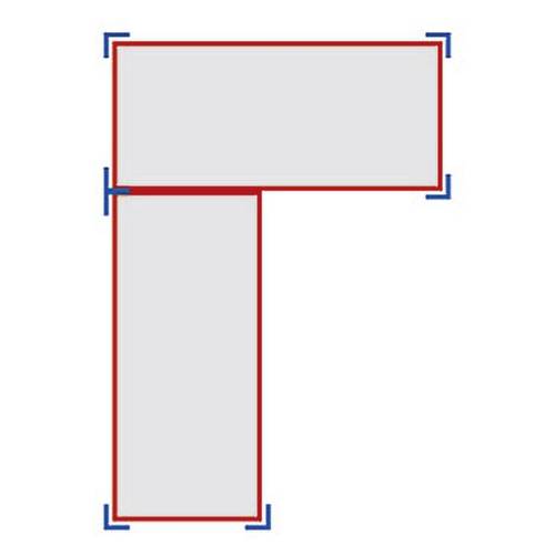 BRB Lagertechnik 48548 Fachboden-Eckregal 265 kg (B x H x T) 910 x 1800 x 600 mm Stahl kunststoffbeschichtet Enzian-Blau...