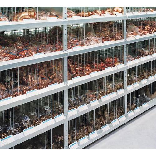 META Regalbau 87065 Fachbodenregal-Anbaumodul 230 kg (B x H x T) 1006 x 2500 x 336 mm Stahl verzinkt Verzinkt Metallbode...