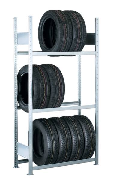 SCHULTE Lagertechnik 13900 Reifenregal-Grundmodul 150 kg (B x H x T) 1060 x 2000 x 400 mm Stahl verzinkt Verzinkt offen