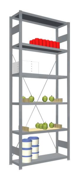 Orion Regalsysteme HVG25310XM Fachbodenregal-Grundmodul 200 kg (B x H x T) 1060 x 2500 x 335 mm Edelstahl Edelstahl Meta...