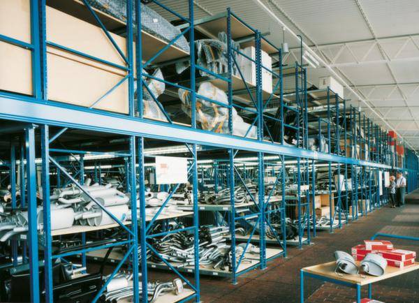 META Regalbau 51359 Weitspannregal-Grundmodul (B x H x T) 2707 x 3000 x 800 mm Stahl verzinkt Verzinkt Stahlpaneele