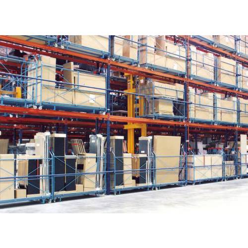 META Regalbau 80390 Weitspannregal-Anbaumodul (B x H x T) 2785 x 3300 x 800 mm Stahl verzinkt, pulverbeschichtet Rot, Or...