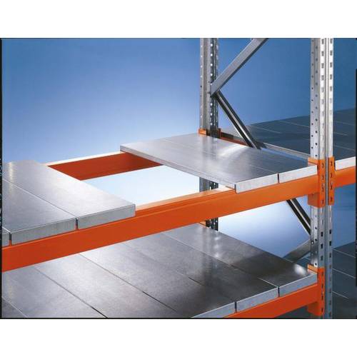 META Regalbau 77537 Weitspannregal-Grundmodul (B x H x T) 2870 x 2700 x 1100 mm Stahl verzinkt, pulverbeschichtet Rot, O...