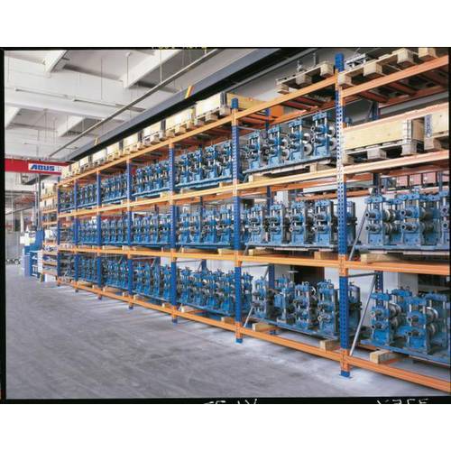 META Regalbau 78247 Palettenregal-Grundmodul (B x H x T) 2700 x 5500 x 800 mm Stahl verzinkt, lackiert Rot, Orange, Verz...
