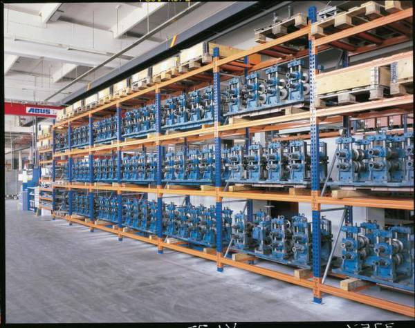 META Regalbau 78237 Palettenregal-Grundmodul (B x H x T) 2870 x 3300 x 1100 mm Stahl verzinkt, lackiert Rot, Orange, Ver...