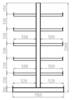 META Regalbau 97837 Kragarmregal-Grundfeld (B x H x T) 2700 x 2000 x 1150 mm Stahl sandgestrahlt, pulverbeschichtet Enzian-Blau