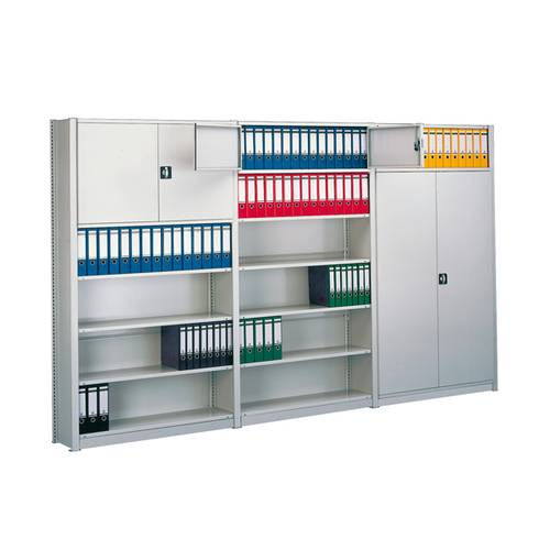 META Regalbau 74084 Fachbodenregal Stahl pulverbeschichtet Lichtgrau (RAL 7035) 1 St.