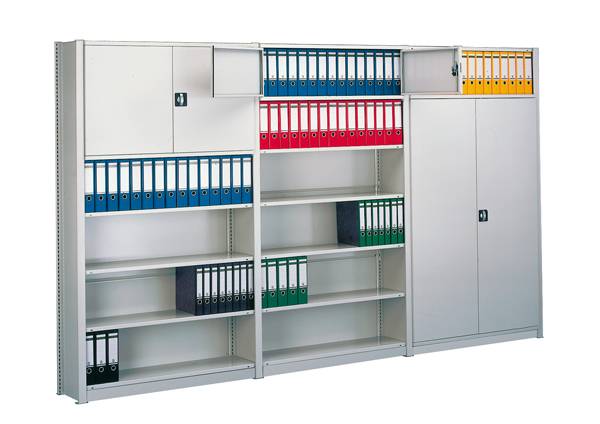 META Regalbau 74086 Fachbodenregal Stahl pulverbeschichtet Lichtgrau (RAL 7035) 1 St.