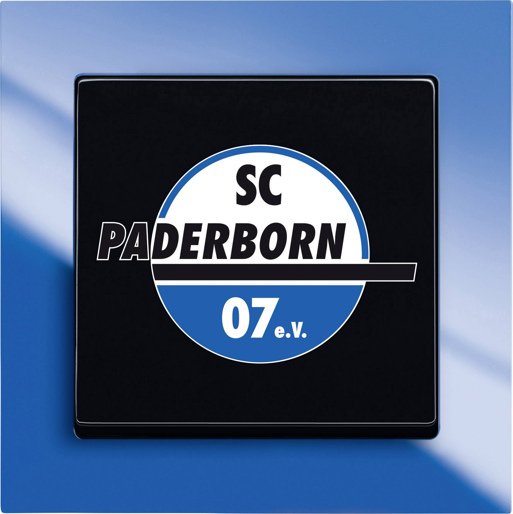 Busch Jaeger 2000/6 UJ/07 Fanschalter SC Paderborn 07 SCP, Bundesliga Fanschalter
