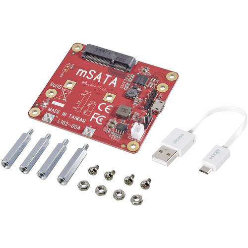 Renkforce USB/mSATA-Converter + Cable Board Passend für (Entwicklungskits): Raspberry Pi®
