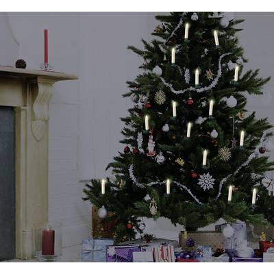 Polarlite PL-8388735 Funk-Weihnachtsbaum-Beleuchtung Kerze Innen  batteriebetrieben Anzahl Leuchtmittel 10 LED Warmweiß 