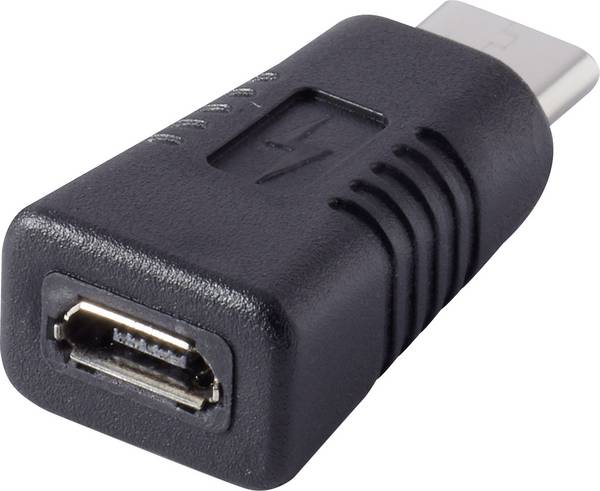 Renkforce USB 2.0 Adapter [1x USB-C® Stecker - 1x USB 2.0 Buchse Micro-B] rf-usba-11  vergoldete Steckkontakte