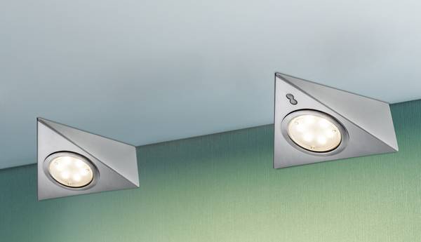 Paulmann  LED-Aufbauleuchte 3er Set LED LED fest eingebaut 8.4 W  Warmweiß Eisen (gebürstet)